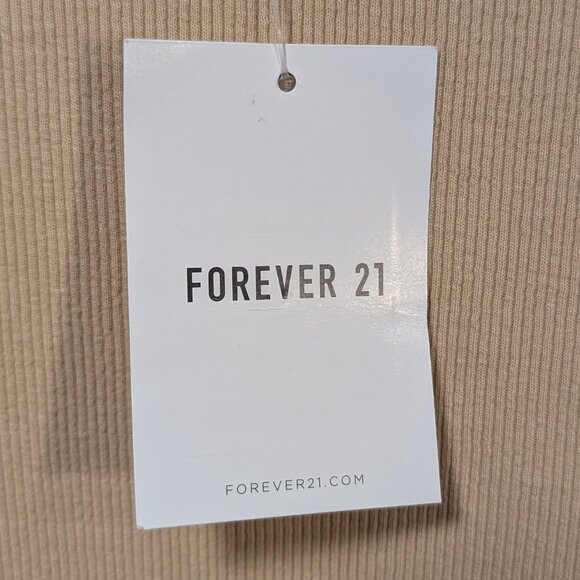 Forever 21+ Tan Short Sleeve Dress Beige Size 1X NWT - Picture 5 of 9